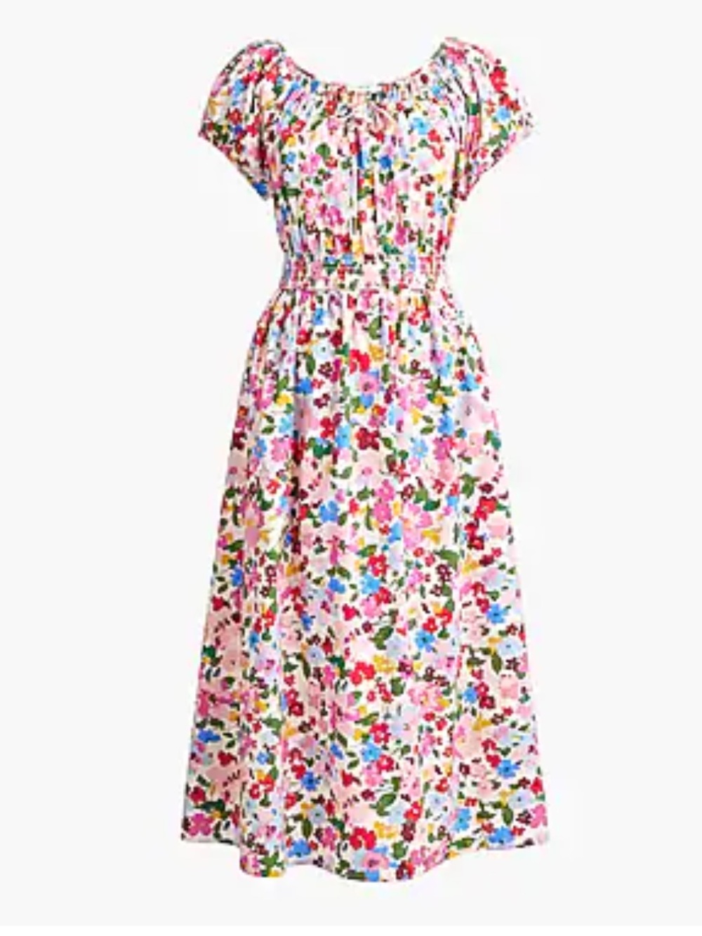 J Crew Floral Cotton  Summer Midi Dress S NWT